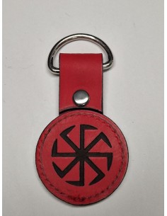 Skórzany brelok - Kołowrót Słowian