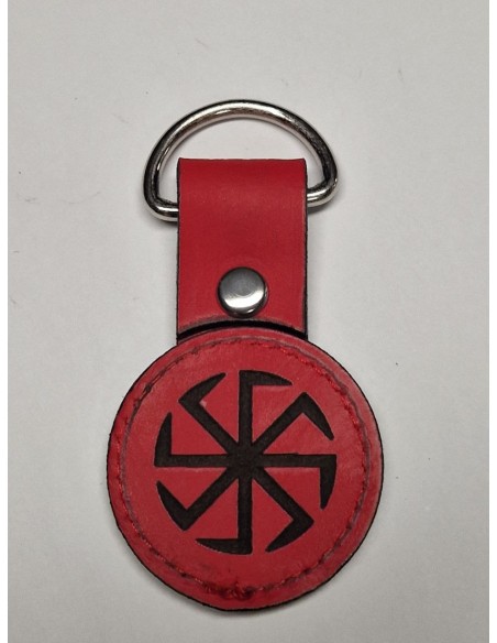 Skórzany brelok - Kołowrót Słowian