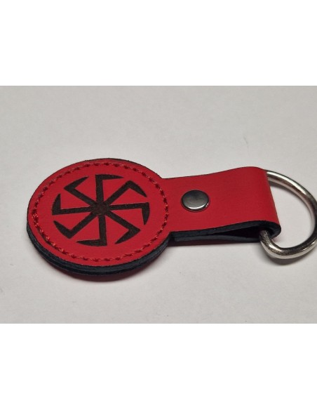 Skórzany brelok - Kołowrót Słowian