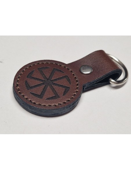 Skórzany brelok - Kołowrót Słowian