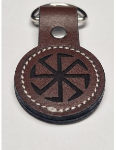 Skórzany brelok - Kołowrót Słowian