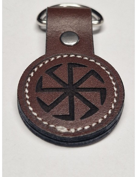 Skórzany brelok - Kołowrót Słowian